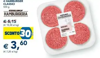Esselunga Esselunga 4 hamburger classici offerta