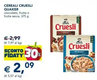 Esselunga Cruesli cioccolato 375 g(ml) offerta
