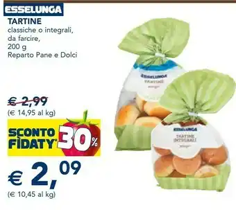 Esselunga Esselunga - tartine integrali al latte 200 g(ml) offerta