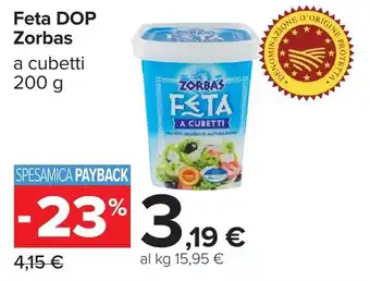 Carrefour Feta DOP Zorbas offerta