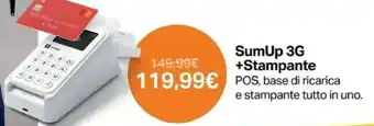 Euronics 3g payment kit lettore di card readers interno/esterno wi-fi + 3g bianco offerta