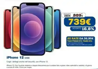 Euronics Iphone 12 64 gb offerta