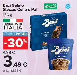 Carrefour Baci Gelato Stecco, Cono o Pot offerta
