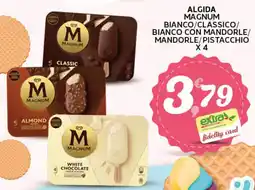 Extra Supermercati Algida magnum bianco/classico/ bianco con mandorle/ mandorle/pistacchio offerta