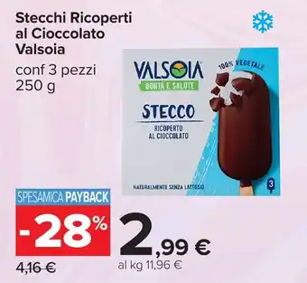 Carrefour Stecchi Ricoperti al Cioccolato Valsoia offerta