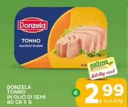 Extra Supermercati Donzela tonno in olio di semi offerta