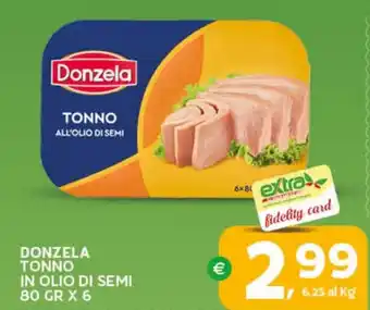 Extra Supermercati Donzela tonno in olio di semi offerta