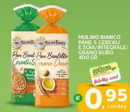 Extra Supermercati Mulino bianco pane 5 cereali e soia/integrale/ grano duro offerta