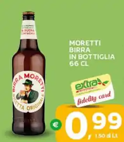 Extra Supermercati Moretti birra in bottiglia offerta