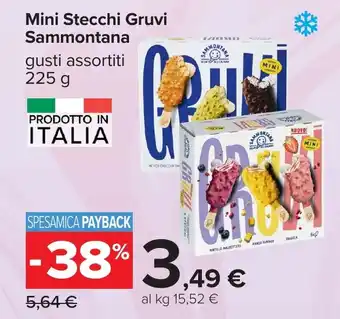 Carrefour Mini Stecchi Gruvi Sammontana offerta