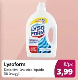 Acqua & Sapone Lysoform Detersivo lavatrice liquido offerta