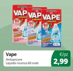 Acqua & Sapone Vape Antizanzare Liquido ricarica 60 notti offerta