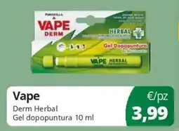 Acqua & Sapone Vape Derm Herbal Gel dopopuntura offerta