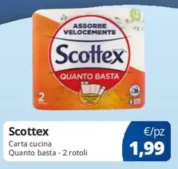 Acqua & Sapone Scottex Carta cucina Quanto basta - 2 rotoli offerta