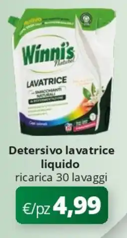 Acqua & Sapone Winni's naturel detersivo lavatrice liquido ricarica offerta
