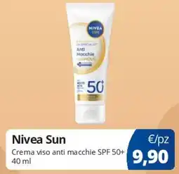 Acqua & Sapone Nivea Sun Crema viso anti macchie SPF 50+ offerta