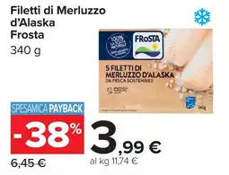 Carrefour Filetti di Merluzzo d'Alaska Frosta offerta
