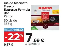 Carrefour Cialde Macinato Fresco Espresso Formula Bar Kimbo offerta