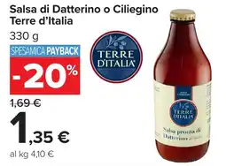 Carrefour Salsa di Datterino o Ciliegino Terre d'Italia offerta