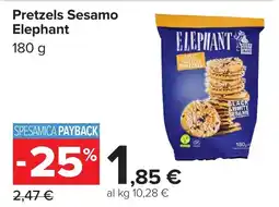 Carrefour Pretzels Sesamo Elephant offerta