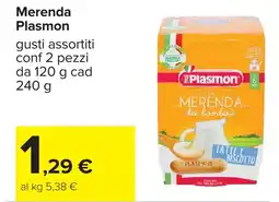 Carrefour Merenda Plasmon offerta