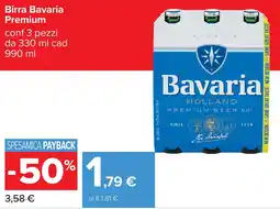 Carrefour Birra Bavaria Premium offerta