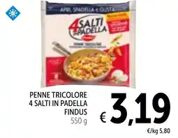 Spazio Conad Penne tricolore 4 salti in padella FINDUS offerta