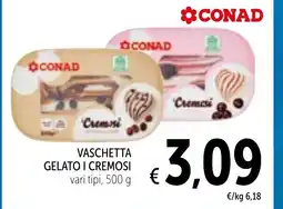 Spazio Conad Vaschetta gelato i cremosi offerta