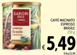 Spazio Conad Caffè macinato espresso brasile offerta