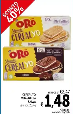 Spazio Conad CEREAL YO VITASNELLA SAIWA offerta