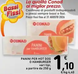 Spazio Conad Panini per hot dog o hamburger offerta