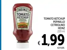 Spazio Conad Tomato ketchup pepinillo cetriolino HEINZ offerta