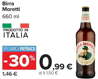 Carrefour Birra Moretti offerta