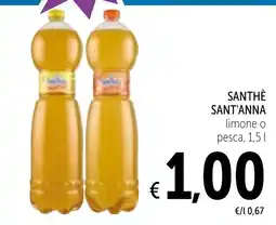 Spazio Conad SANTHÈ SANT'ANNA limone o pesca offerta
