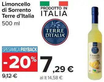 Carrefour Limoncello di Sorrento Terre d'Italia offerta