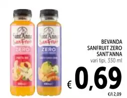 Spazio Conad Bevanda sanfruit zero SANT'ANNA offerta