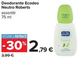 Carrefour Deodorante Ecodeo Neutro Roberts offerta