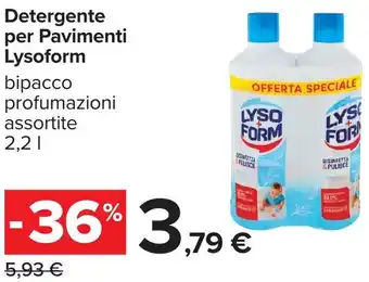 Carrefour Detergente per Pavimenti Lysoform offerta