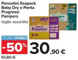 Carrefour Pannolini Esapack Baby Dry o Penta Progressi Pampers offerta