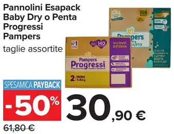 Pannolini Esapack Baby Dry o Penta Progressi Pampers