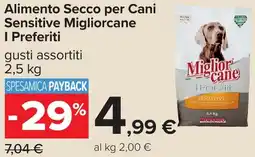 Carrefour Alimento Secco per Cani Sensitive Migliorcane I Preferiti offerta