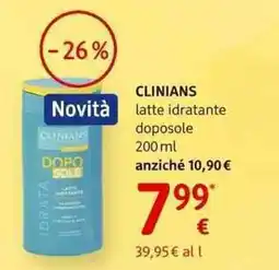 dm drogerie markt CLINIANS latte idratante doposole offerta