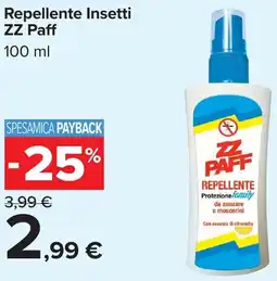 Carrefour Repellente Insetti ZZ Paff offerta