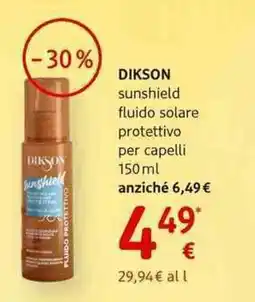 dm drogerie markt DIKSON sunshield fluido solare protettivo per capelli offerta