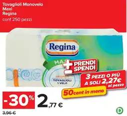 Carrefour Tovaglioli Monovelo Maxi Regina offerta