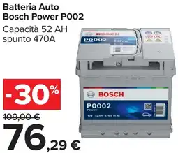 Carrefour Batteria Auto Bosch Power P002 offerta