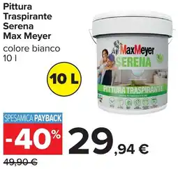 Carrefour Pittura Traspirante Serena Max Meyer offerta