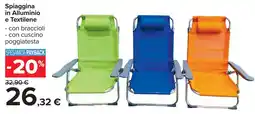Carrefour Spiaggina in Alluminio e Textilene offerta