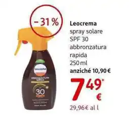 dm drogerie markt Leocrema spray solare SPF 30 abbronzatura rapida offerta