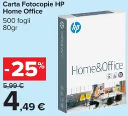 Carrefour Carta Fotocopie HP Home Office offerta